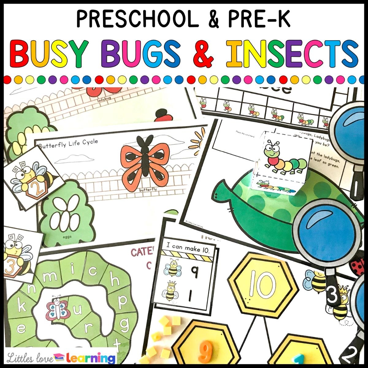 Busy Bugs U0026 Insects Preschool U0026 Pre K Math U0026 Literacy Printables