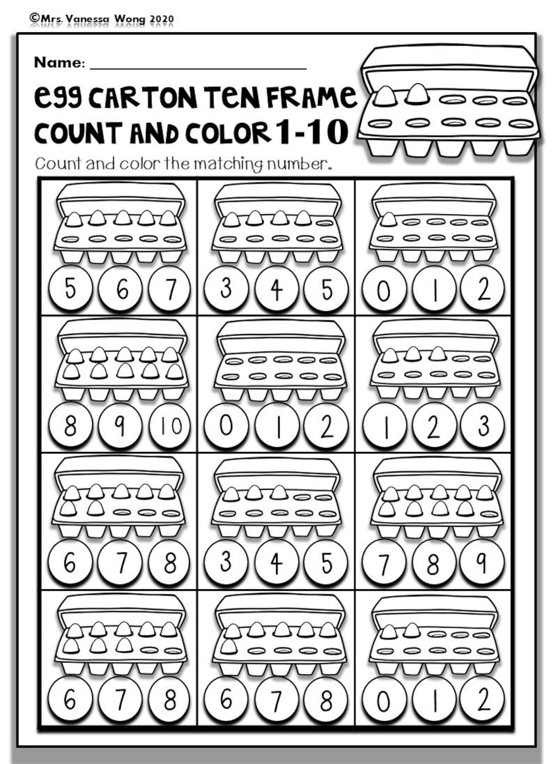 Buy Kindergarten Math Worksheets Numbers 1 10 Ten Frame Homeschooler Math Preschool Number Worksheets Homeschooler Number Worksheets Online In India Etsy