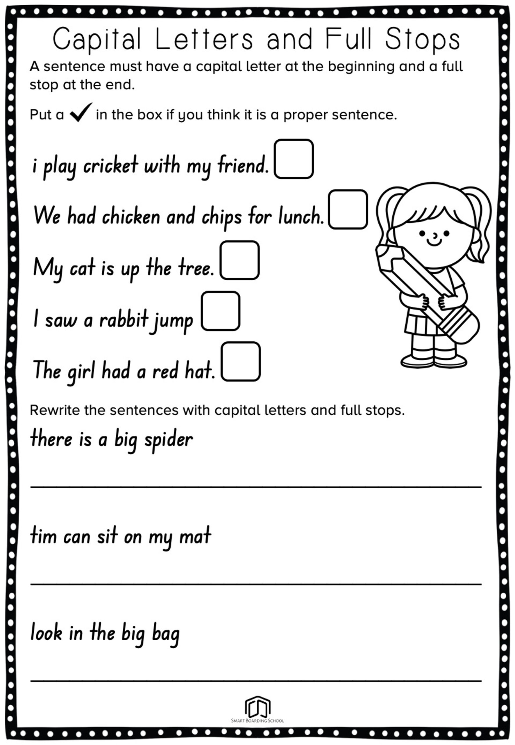 Capitalization And Punctuation Worksheets