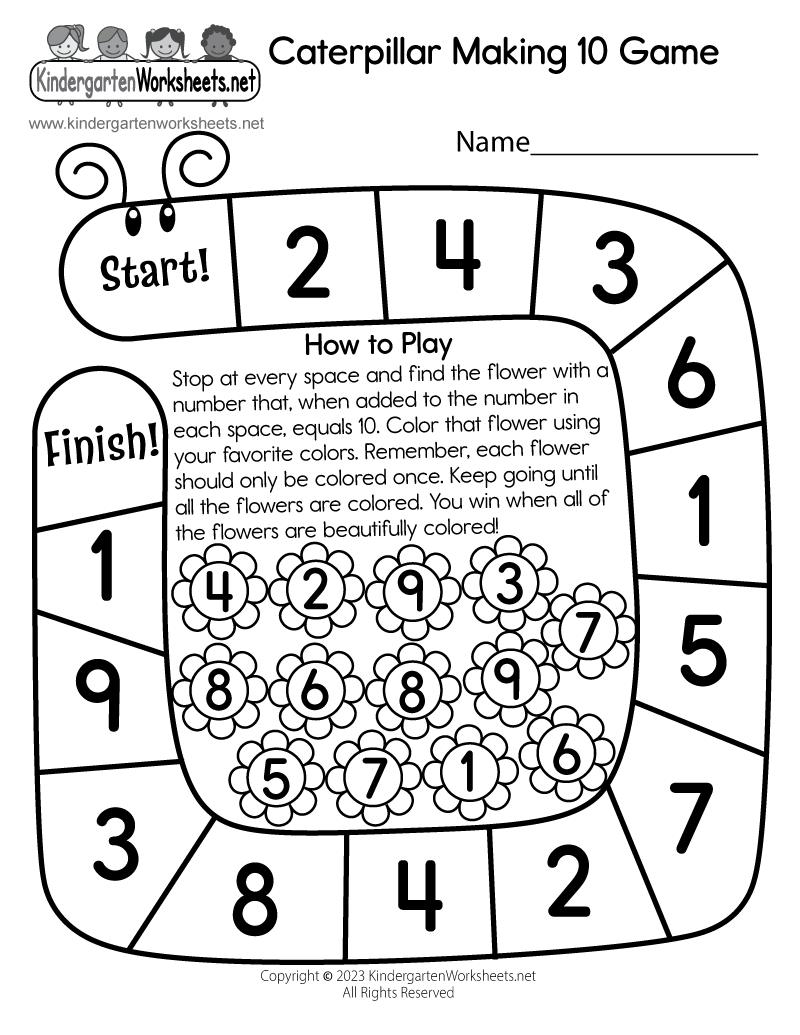 Printable Kindergarten Fun Worksheets