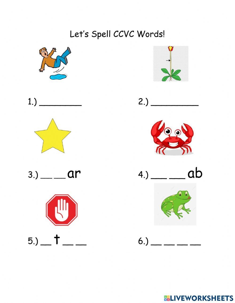 CCVC Words Activity Live Worksheets Worksheets Library