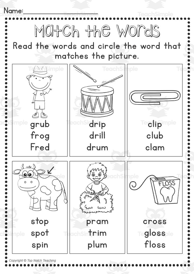 Ccvc Words Worksheets Kindergarten