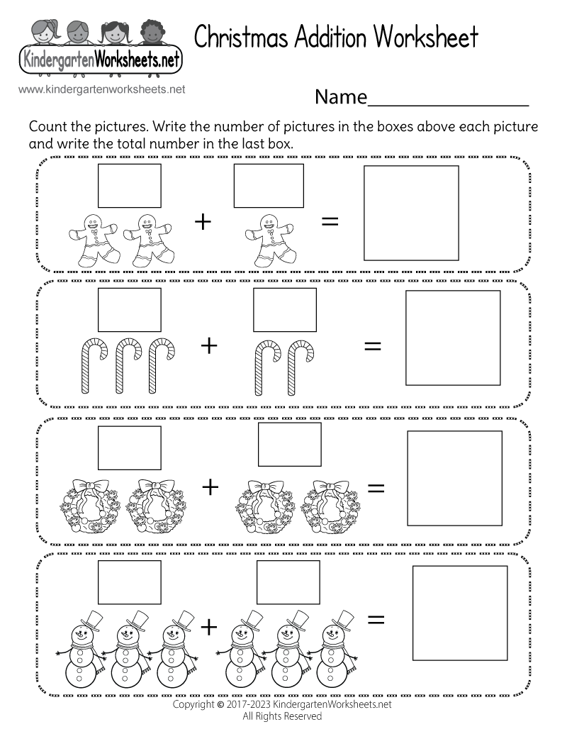 Christmas Addition Worksheet Free Printable Digital U0026 PDF