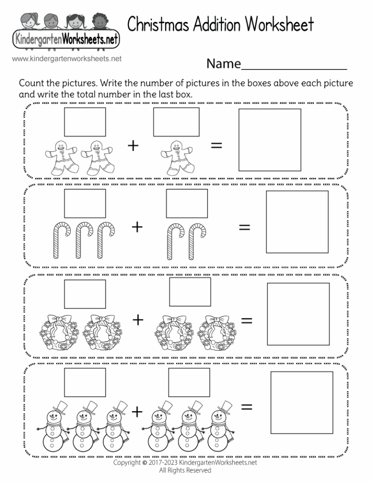 Christmas Addition Worksheet Free Printable Digital U0026 PDF