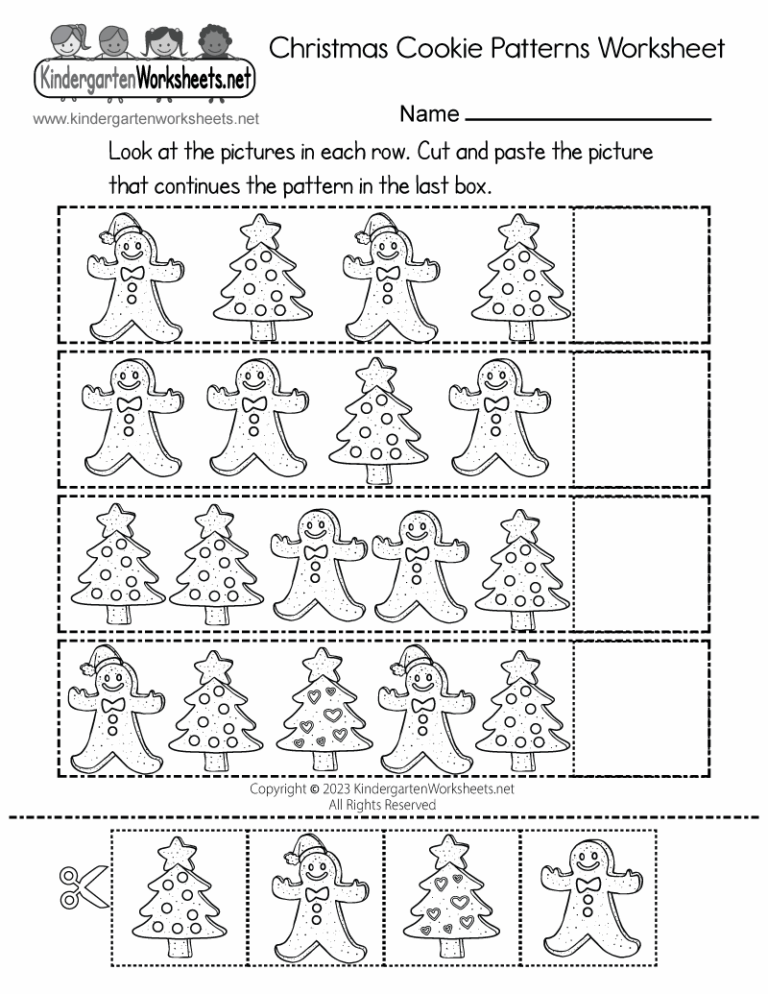 Christmas Cookie Patterns Worksheet Free Printable Digital U0026 PDF