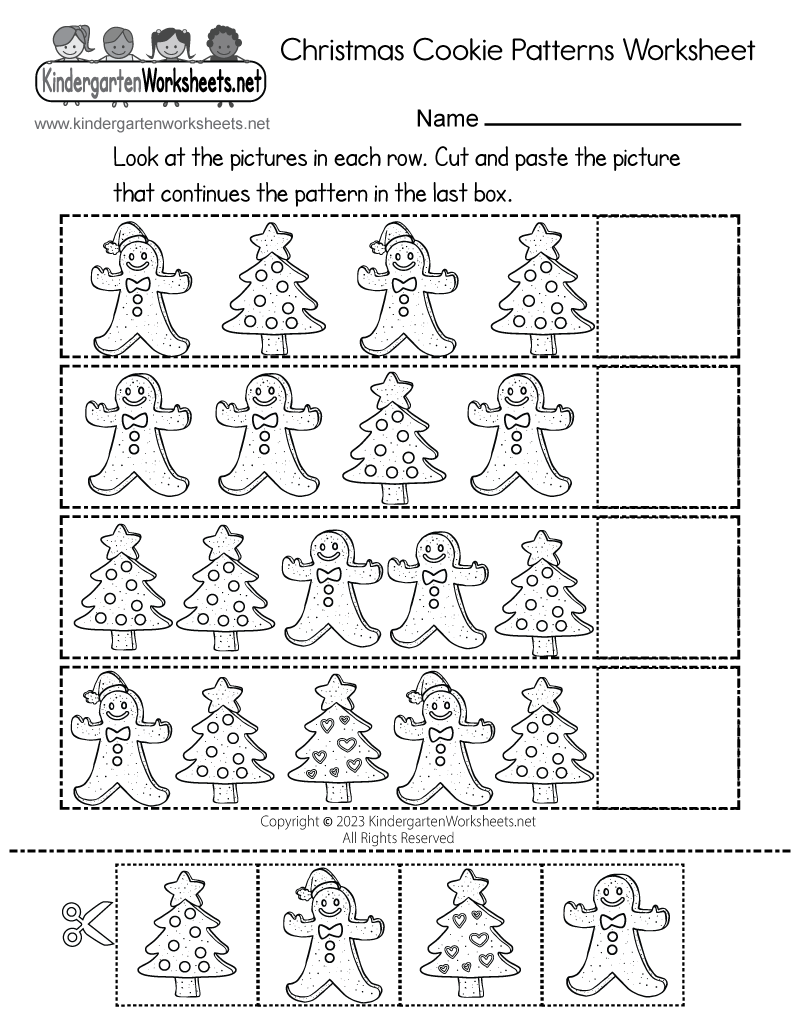 Christmas Cookie Patterns Worksheet Free Printable Digital U0026 PDF