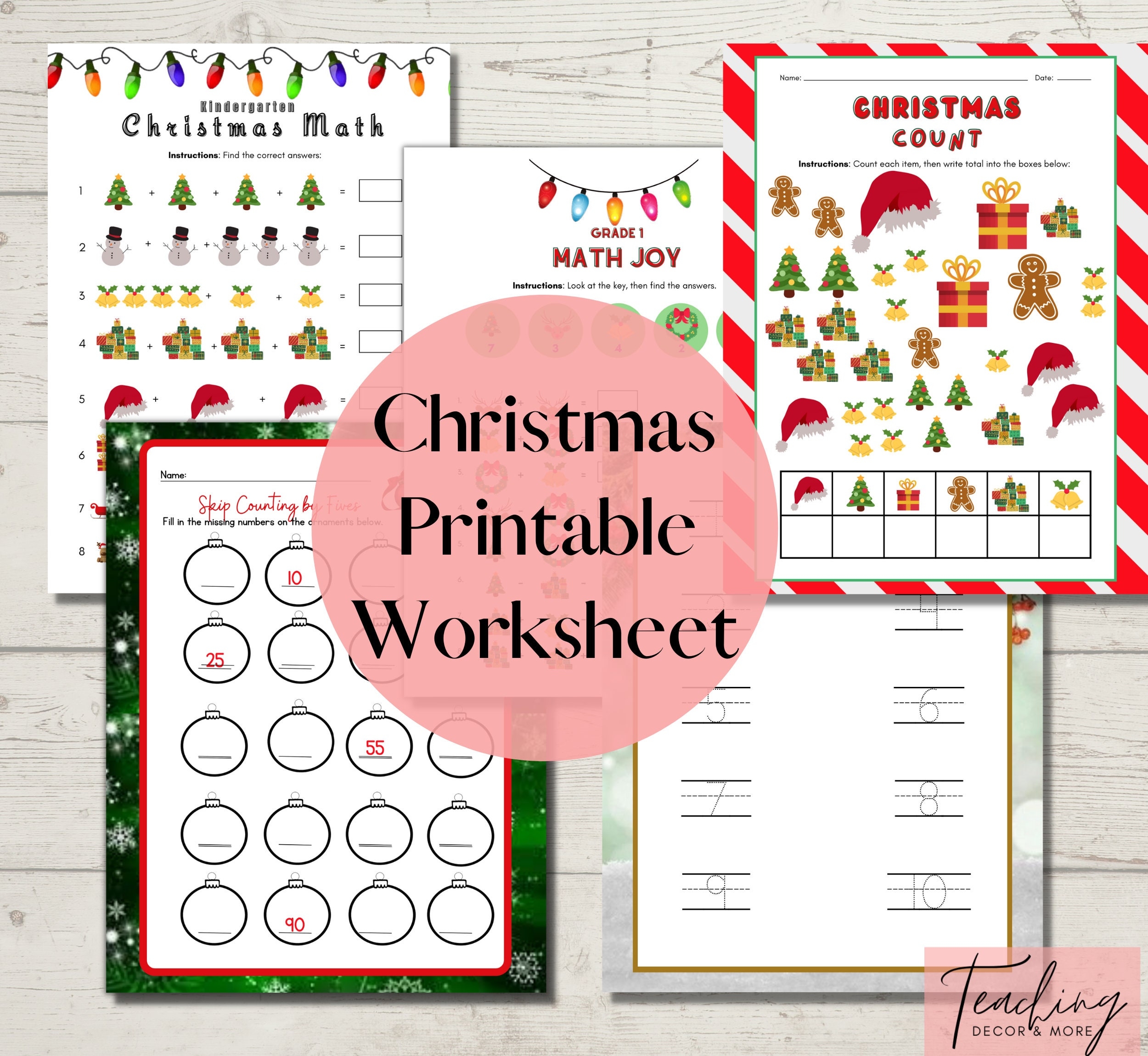 Kindergarten Christmas Math Worksheet Patterns Kindergarten Christmas Math Worksheet Patterns