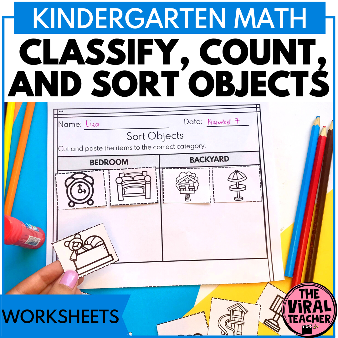 Classifying And Sorting Objects Worksheets Math Activity For Kindergarten