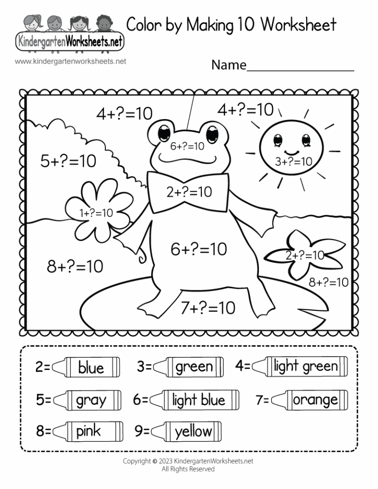 Color By Making 10 Worksheet Free Printable Digital U0026 PDF