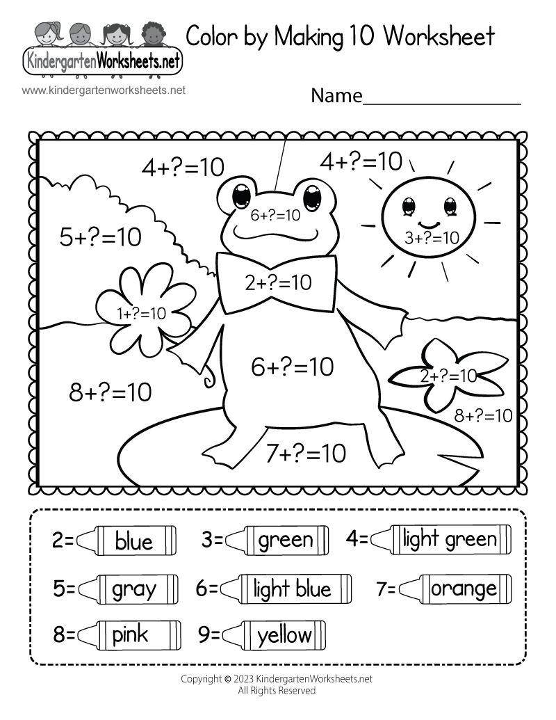 Color By Making 10 Worksheet Free Printable Digital U0026 PDF
