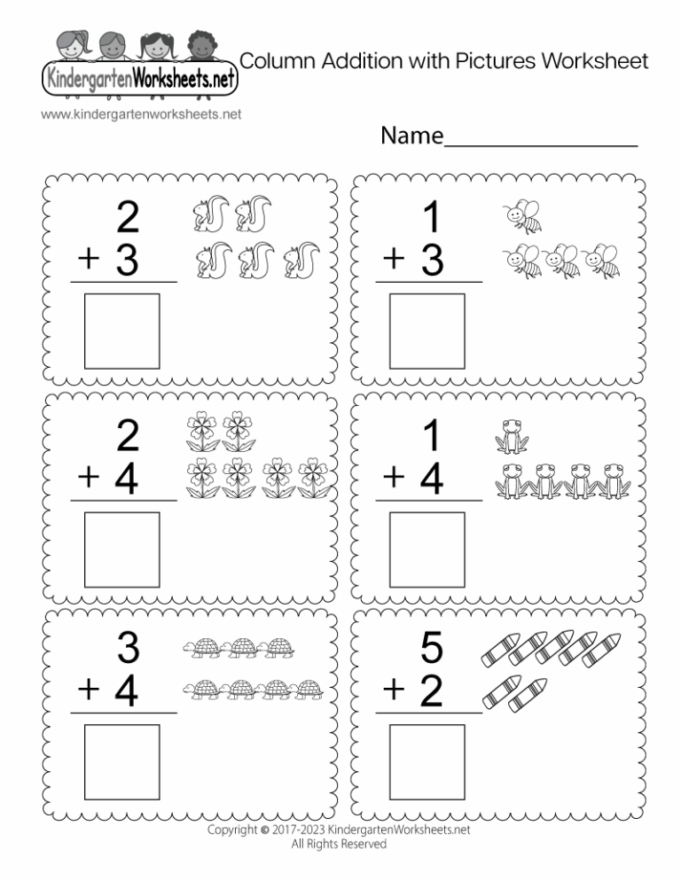 Column Addition With Pictures Worksheet Free Printable Digital U0026 PDF