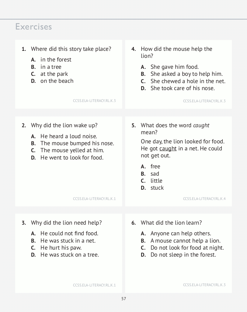 Common Core Kindergarten ELA Workbook Daily Practice ArgoPrep