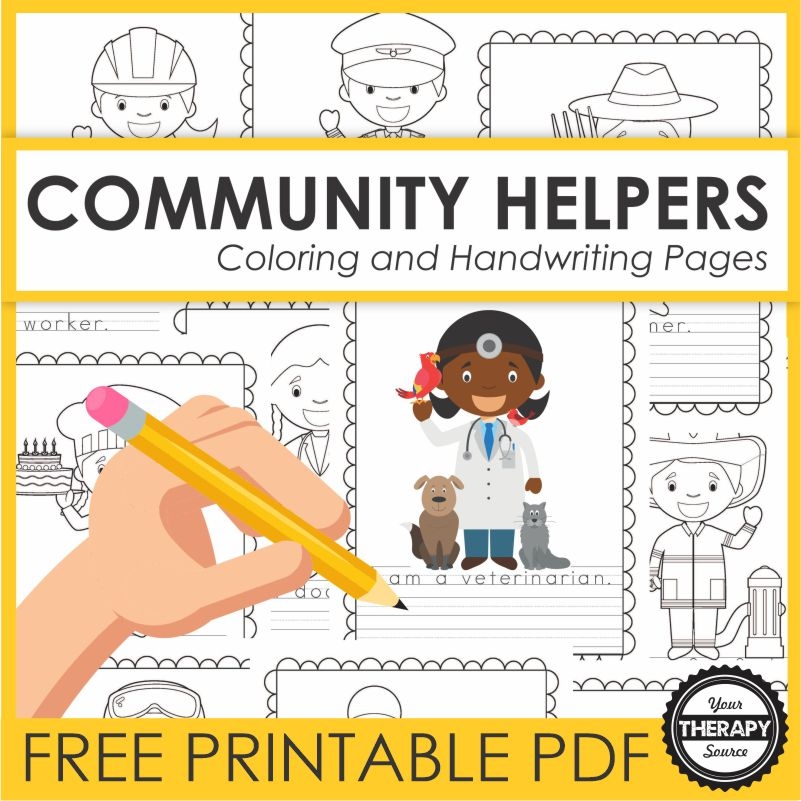 Free Printable Kindergarten Community Helpers Worksheets