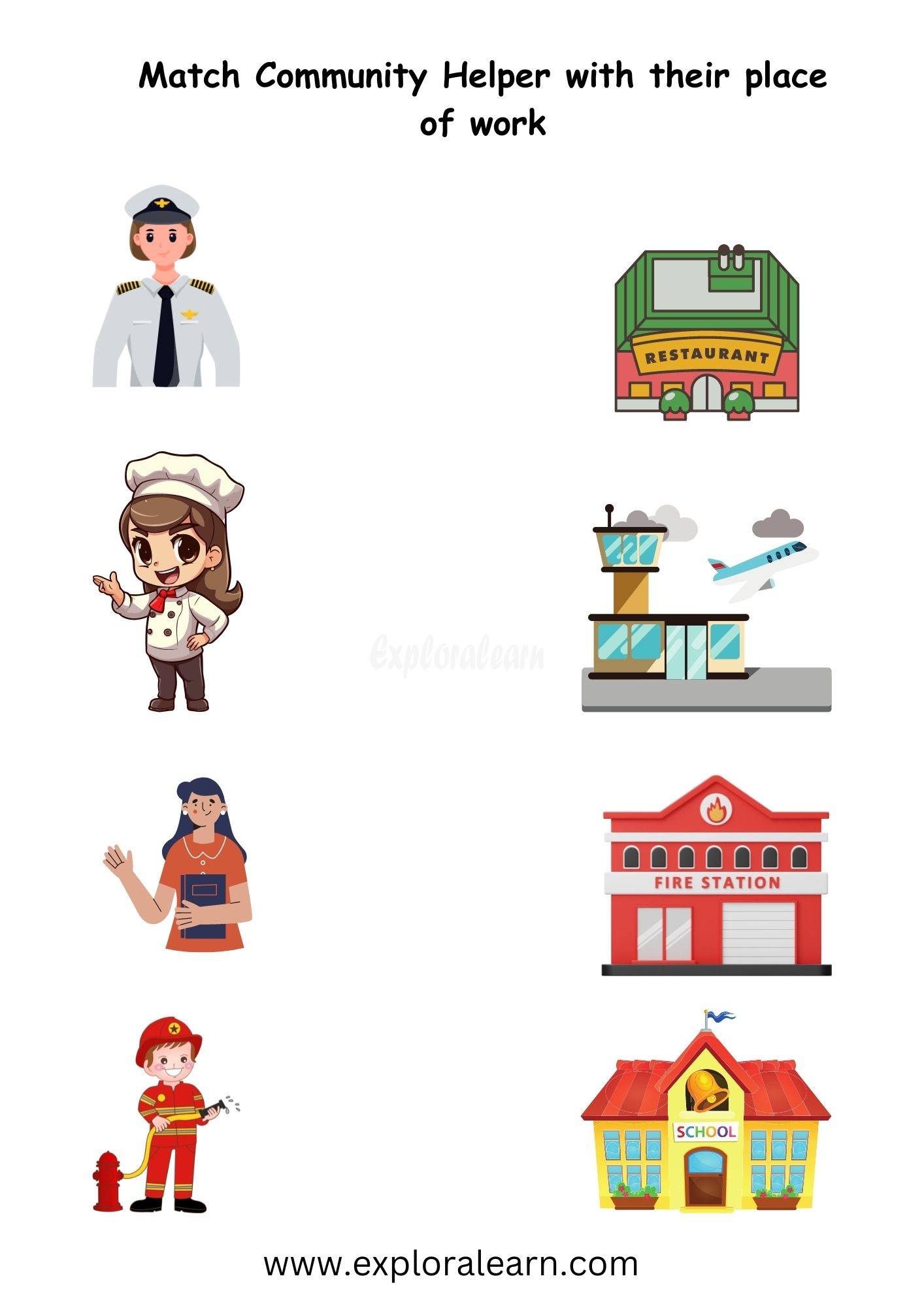 Community Helpers Printables Worksheets For Preschool And Kindergarten 2 To 6 Years Kids