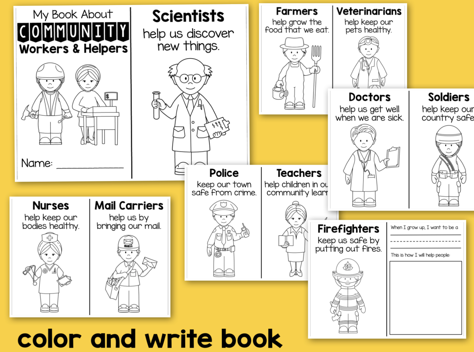 Community Helpers Worksheets U0026 Activities Kindergarten Preschool Made By Teachers