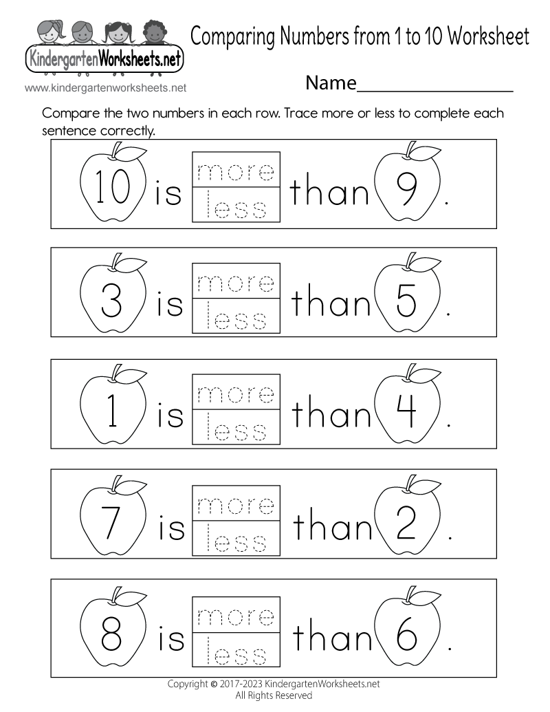 Comparing Numbers From 1 To 10 Worksheet Free Printable Digital Comparing Numbers From 1 To 10 Worksheet Free Printable Digital