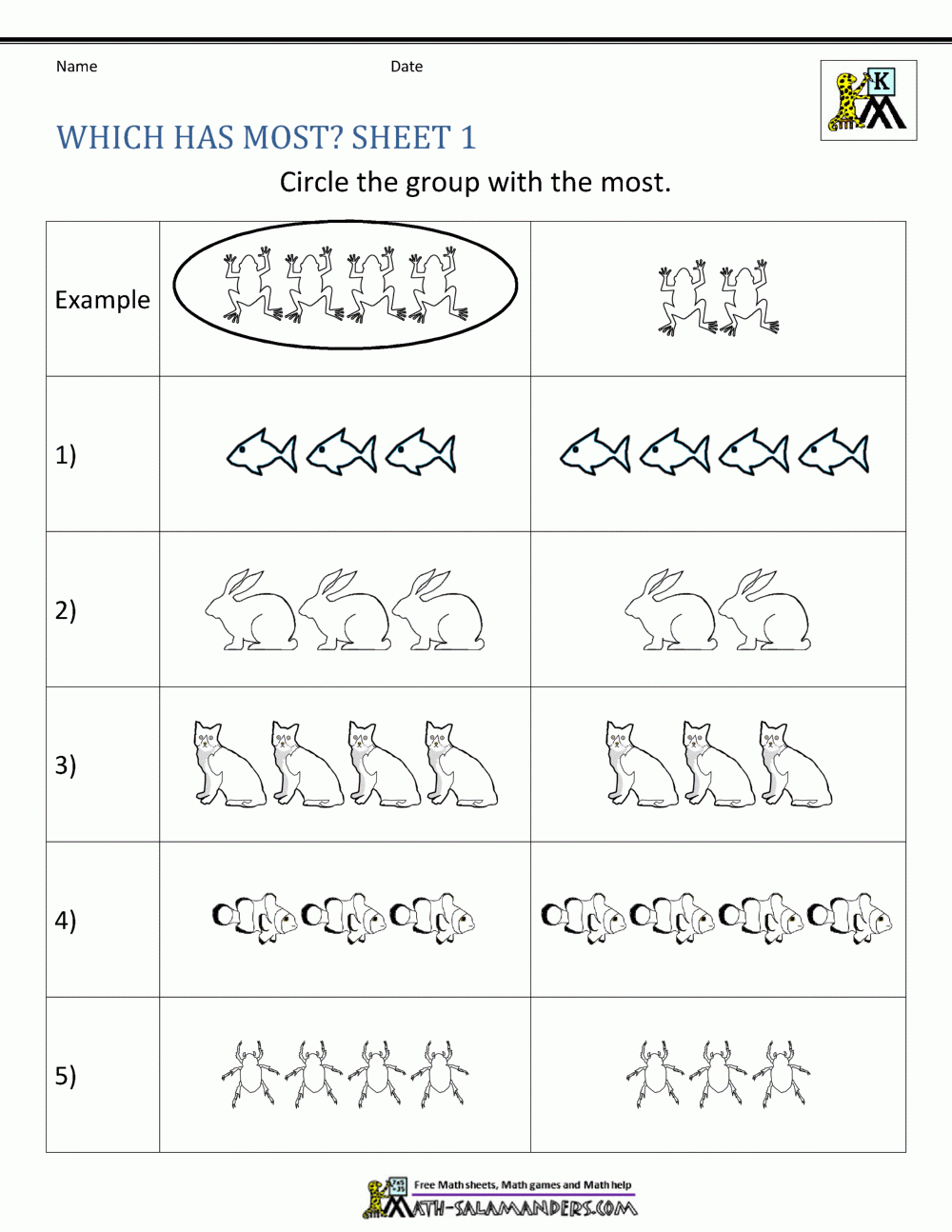 Comparing Numbers Worksheet Comparing Numbers And Amounts Up To 10 Comparing Numbers Worksheet Comparing Numbers And Amounts Up To 10