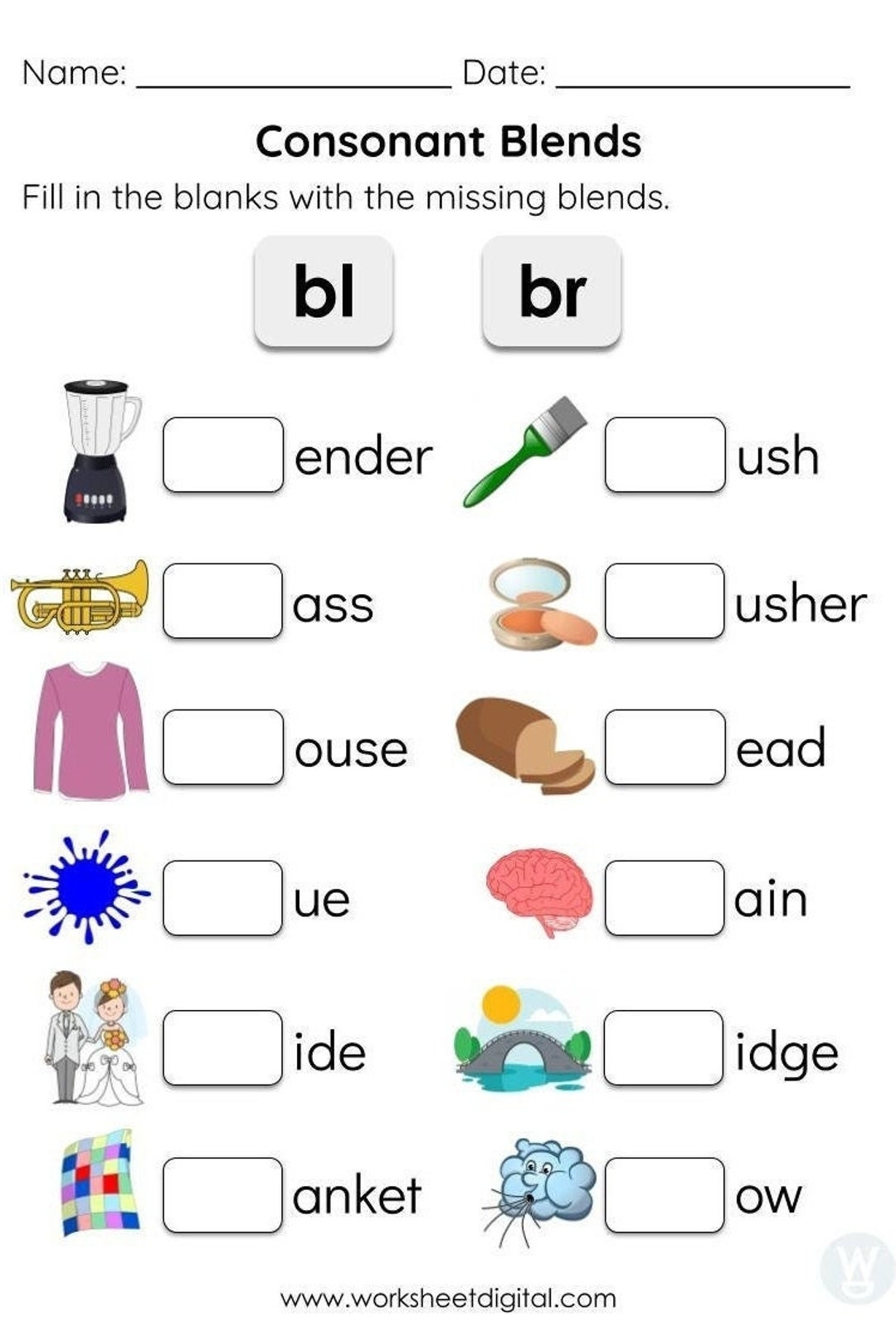 Free Blends Worksheets For Kindergarten Free Blends Worksheets For Kindergarten