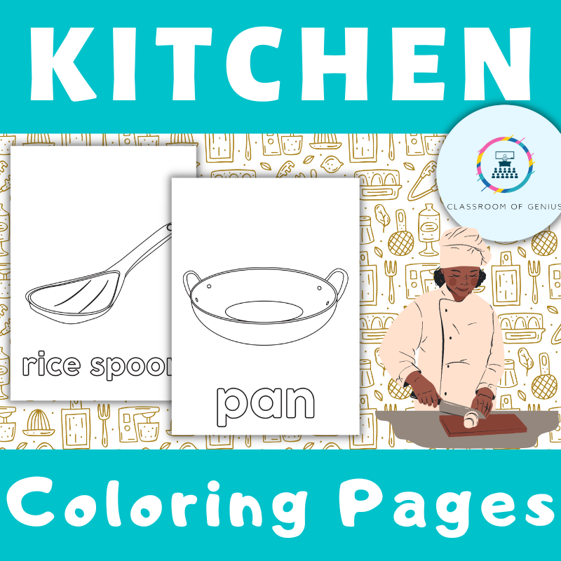 Cooking Life Skills Coloring Pages Kitchen Coloring Worksheets 