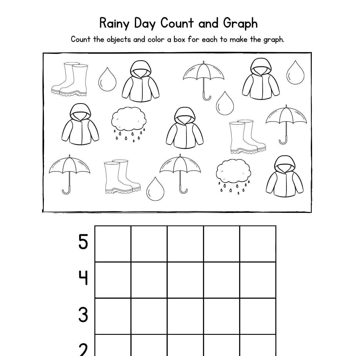 Kindergarten Graph Worksheets Printable