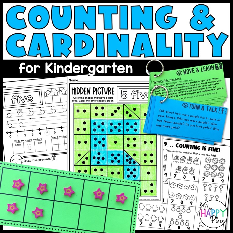 Counting And Cardinality Numbers 1 10 For Kindergarten