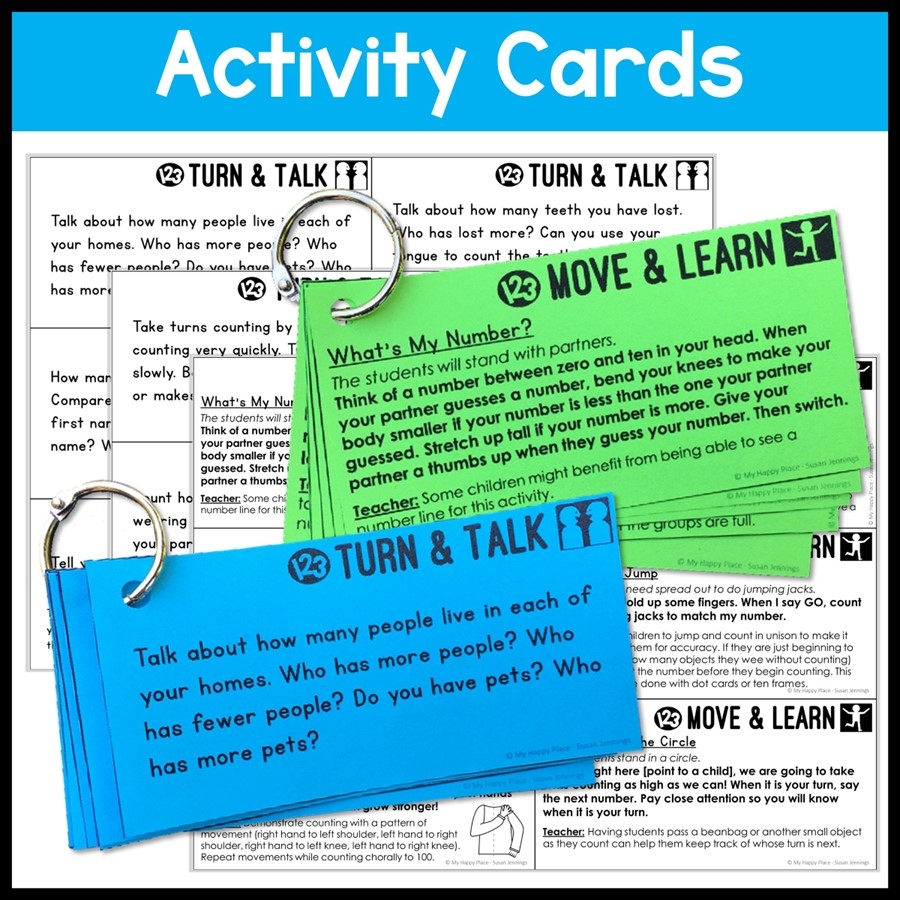 Counting And Cardinality Numbers 1 10 For Kindergarten