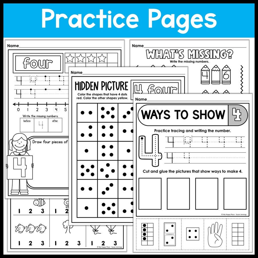 Counting And Cardinality Numbers 1 10 For Kindergarten