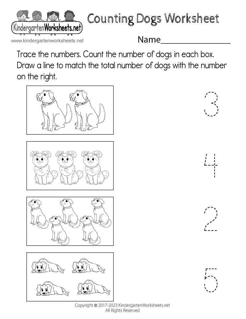 Counting Dogs Worksheet Free Printable Digital U0026 PDF