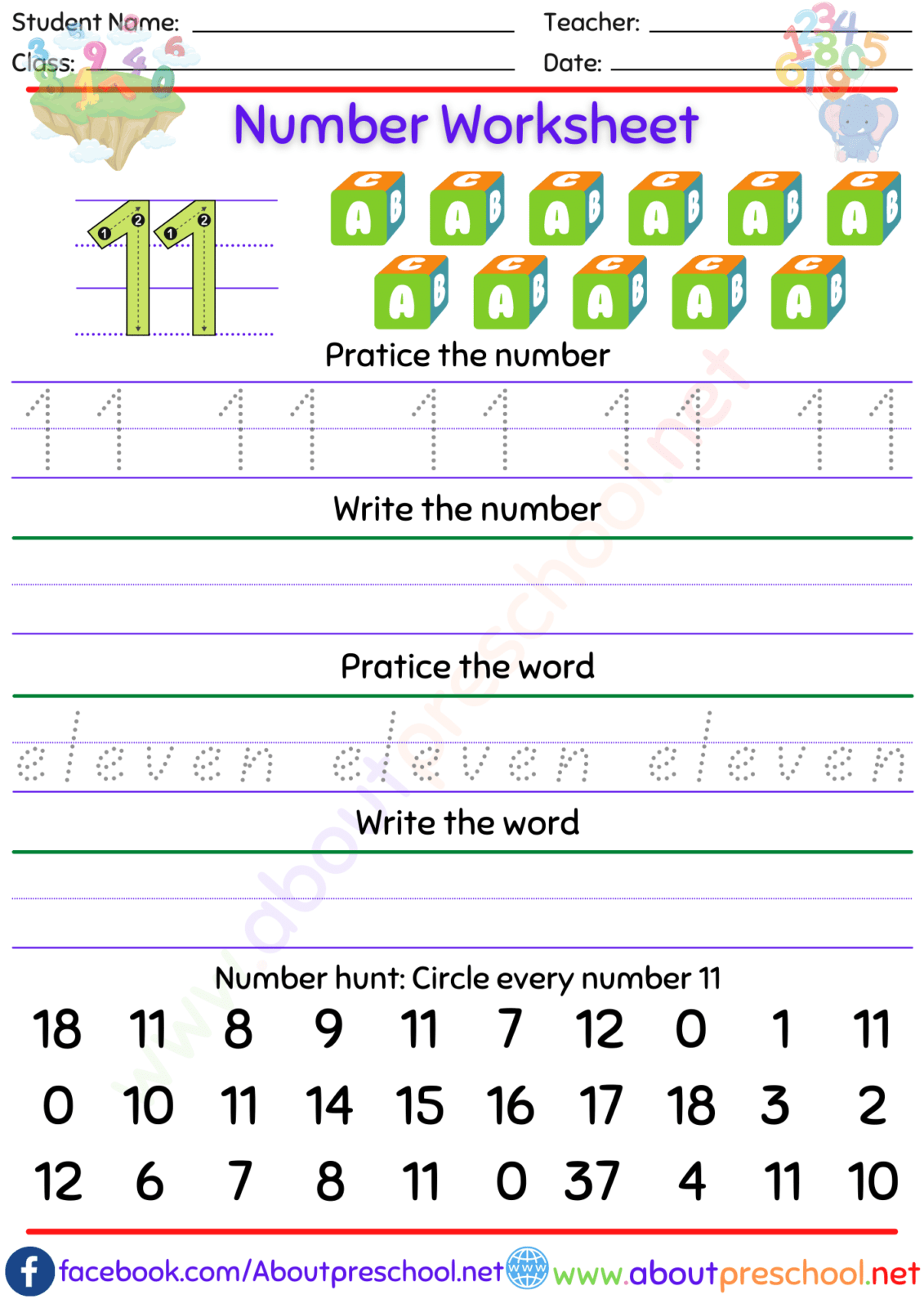 Counting Numbers Worksheet For Kindergarten Free Printout For Worksheets Library