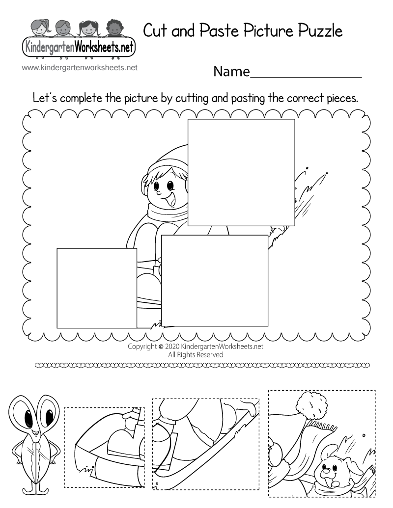 Cut And Paste Picture Puzzle Worksheet Free Printable Digital U0026 PDF