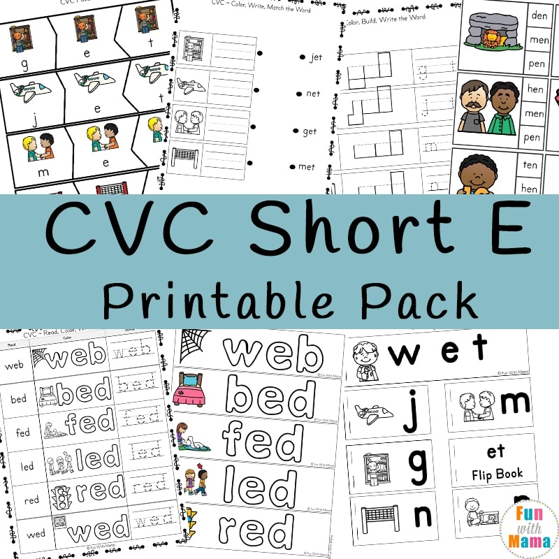 Short E Worksheets Kindergarten Free