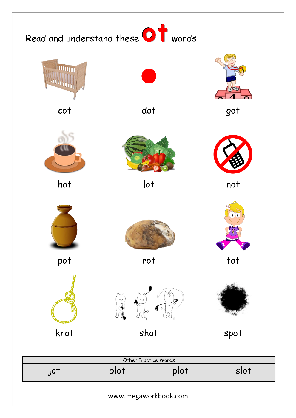 Kindergarten Id Word Family Worksheets