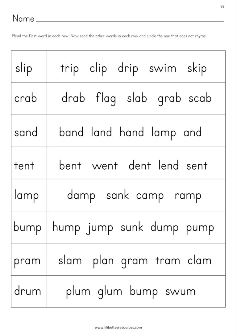 CVCC Words Worksheets SOUND IT OUT PHONICS