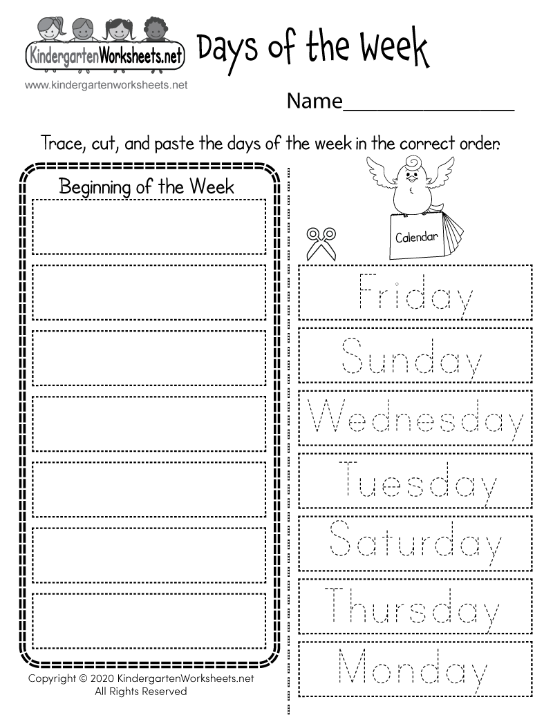 Kindergarten Printable Worksheets Pdf