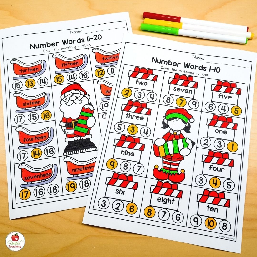 Hidden Partners Kindergarten Math Worksheets