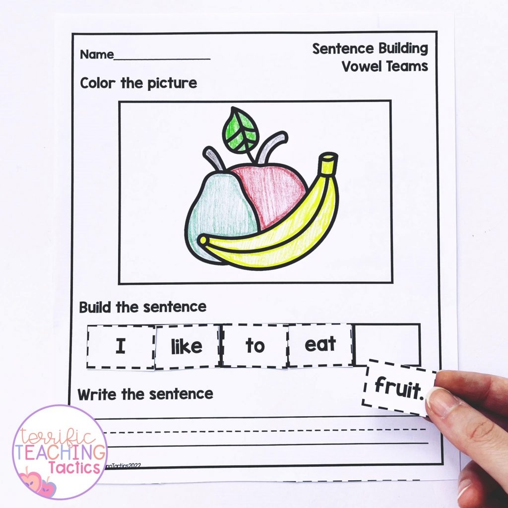 Kindergarten Free Sentence Writing Worksheets