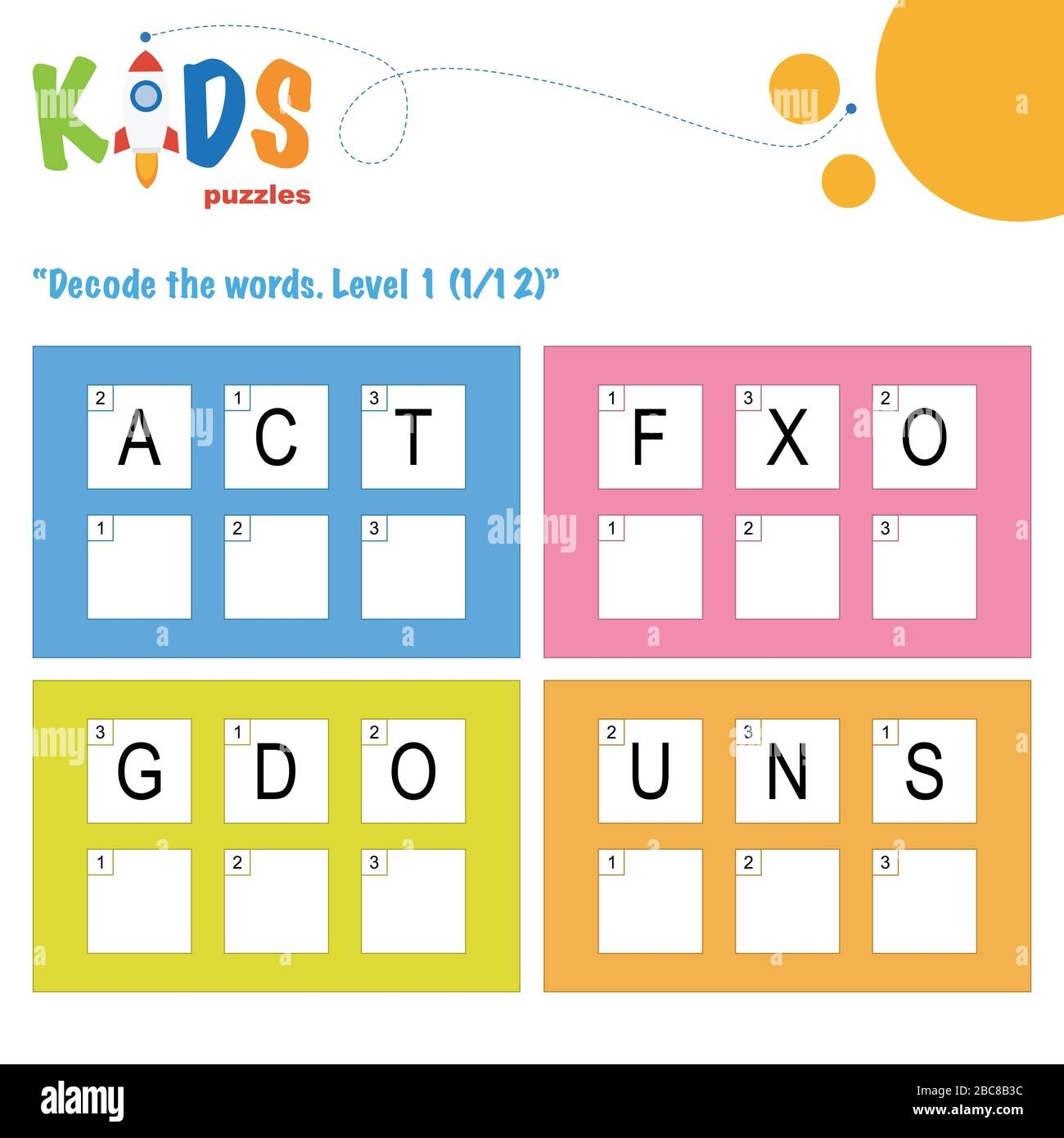 Decode The 3 letter Words Worksheet Practice For Preschool 