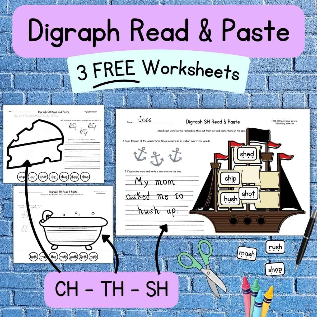 Digraph Reading Worksheets For Kindergarten FREE Printables Literacy Learn