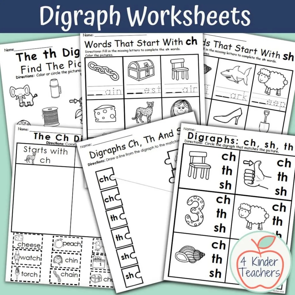 Free Printable Digraph Worksheets For Kindergarten Free Printable Digraph Worksheets For Kindergarten