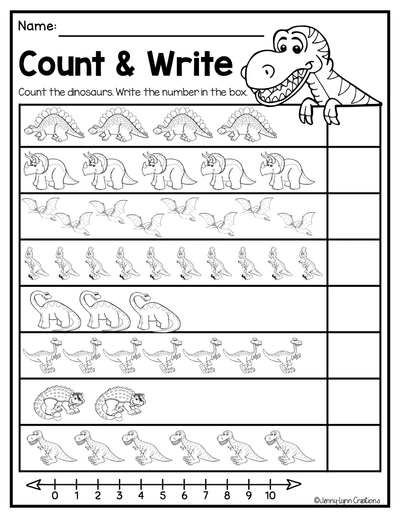 Fun Kindergarten Dinosaur Math Worksheets Fun Kindergarten Dinosaur Math Worksheets