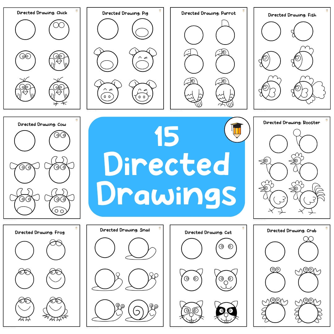 Direct Drawing Drawing Activities For Kids Art Worksheets 