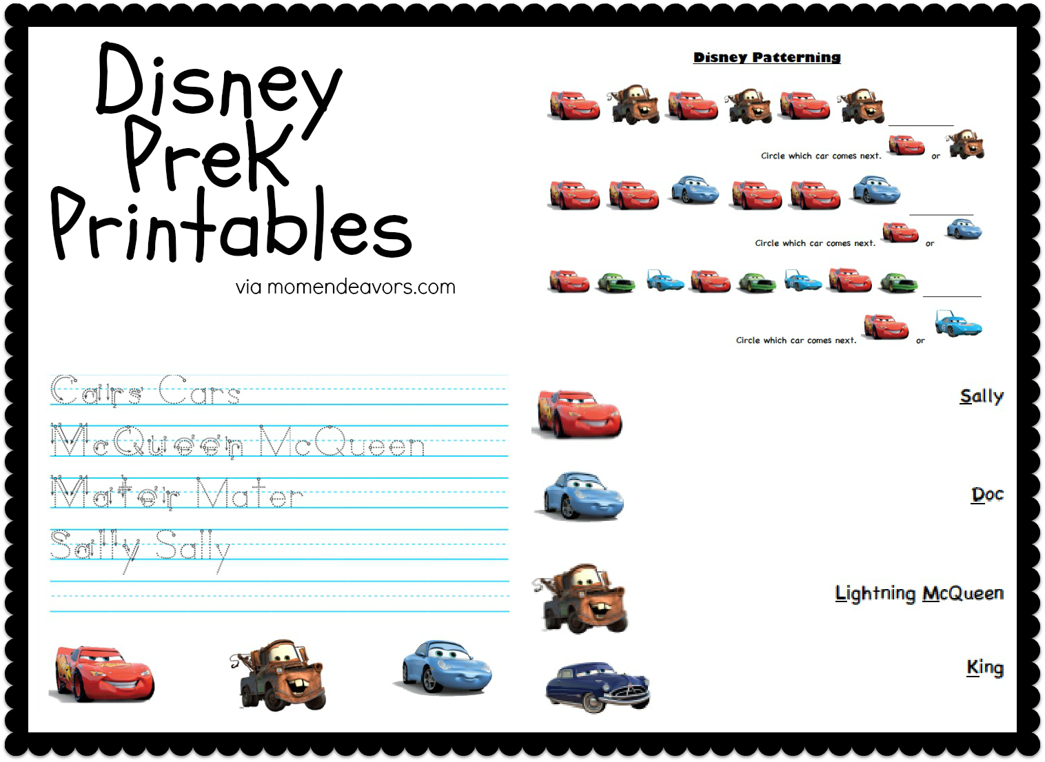 Kindergarten Roadtrip Worksheet Printable