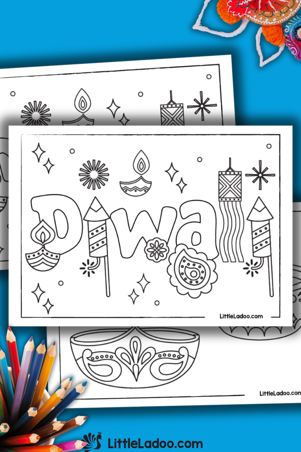 Diwali Colouring Pages Free Printable 