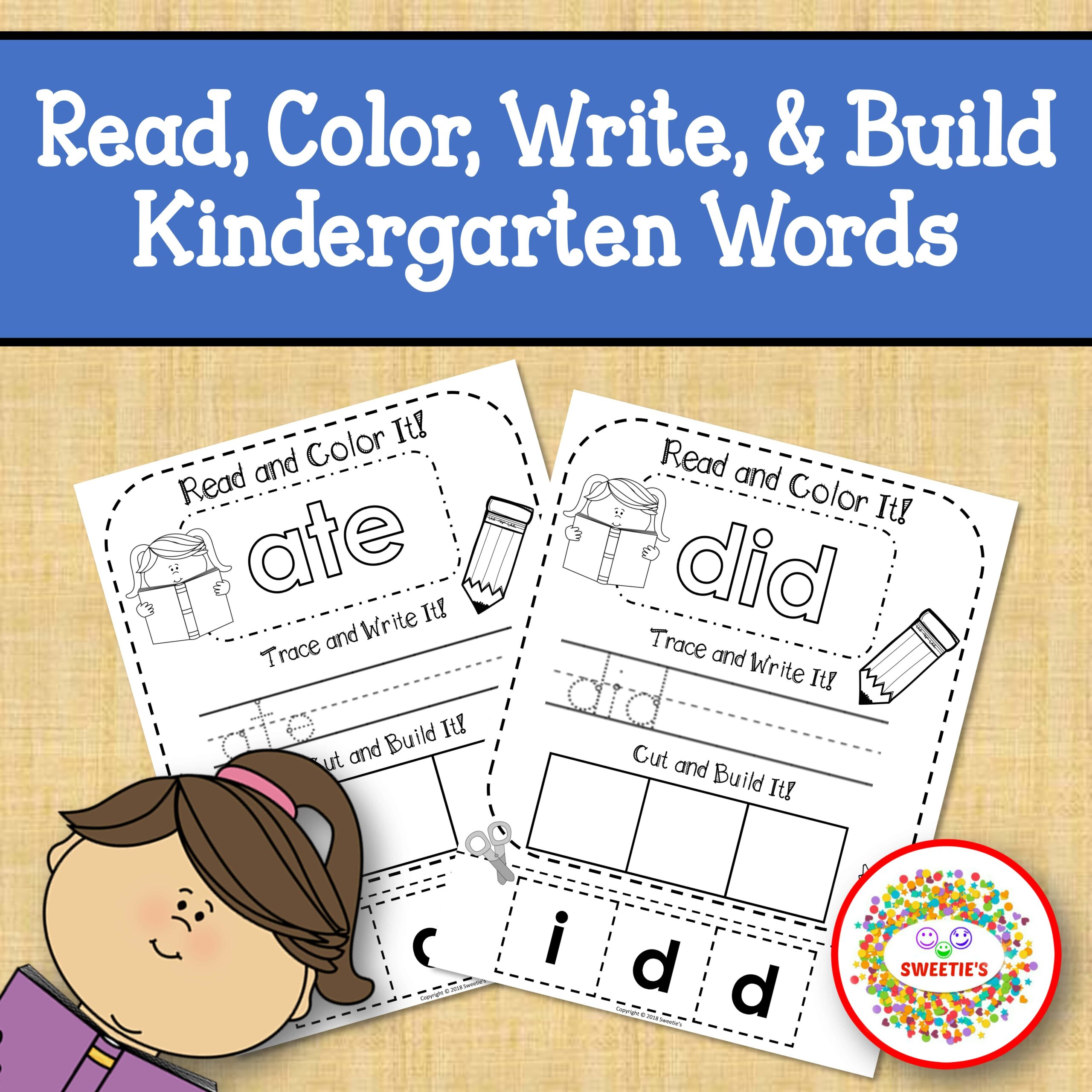 Dolch Kindergarten Read Write Build A Word Worksheets Made By Teachers