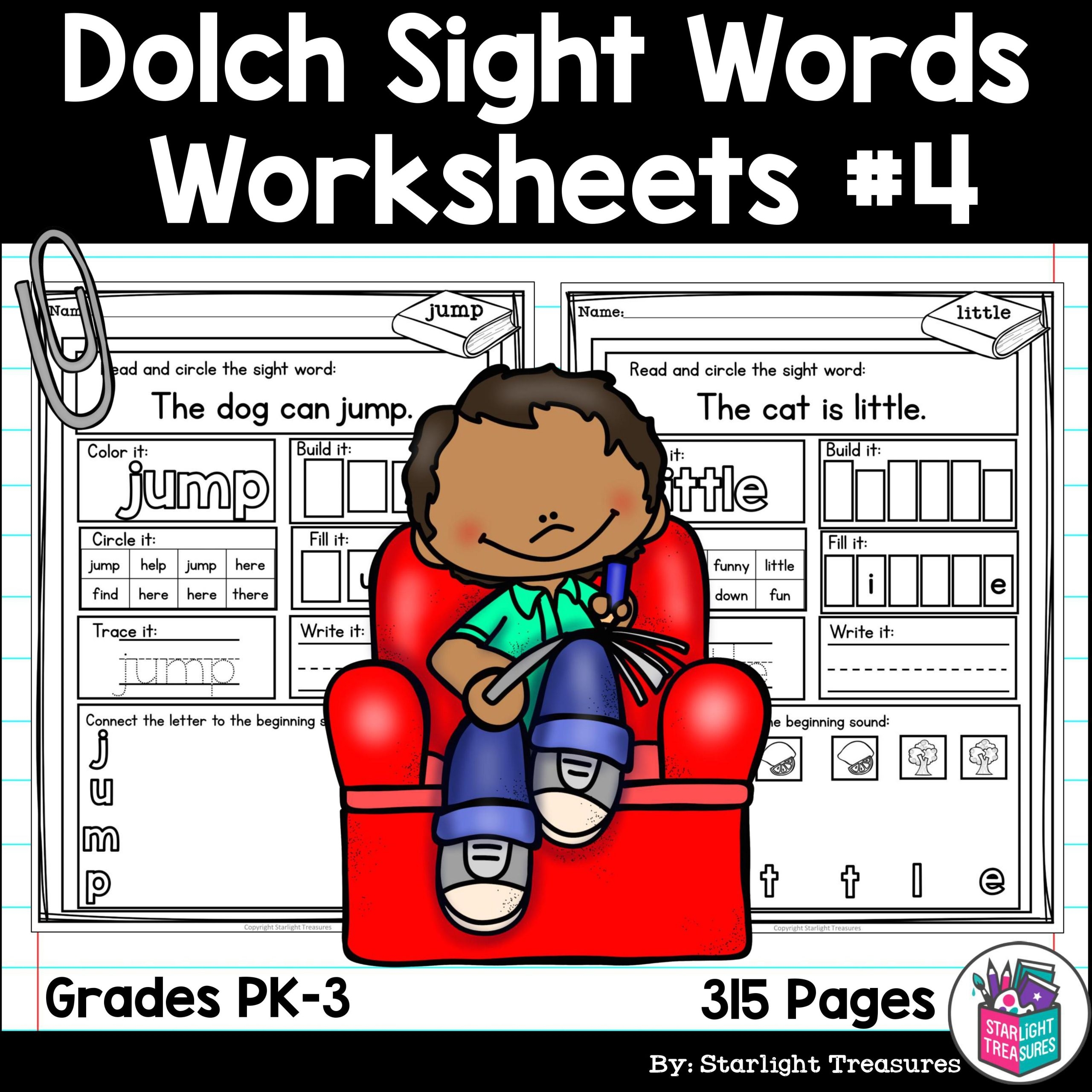 Dolch Sight Words Worksheets And Activities For Early Readers 4 