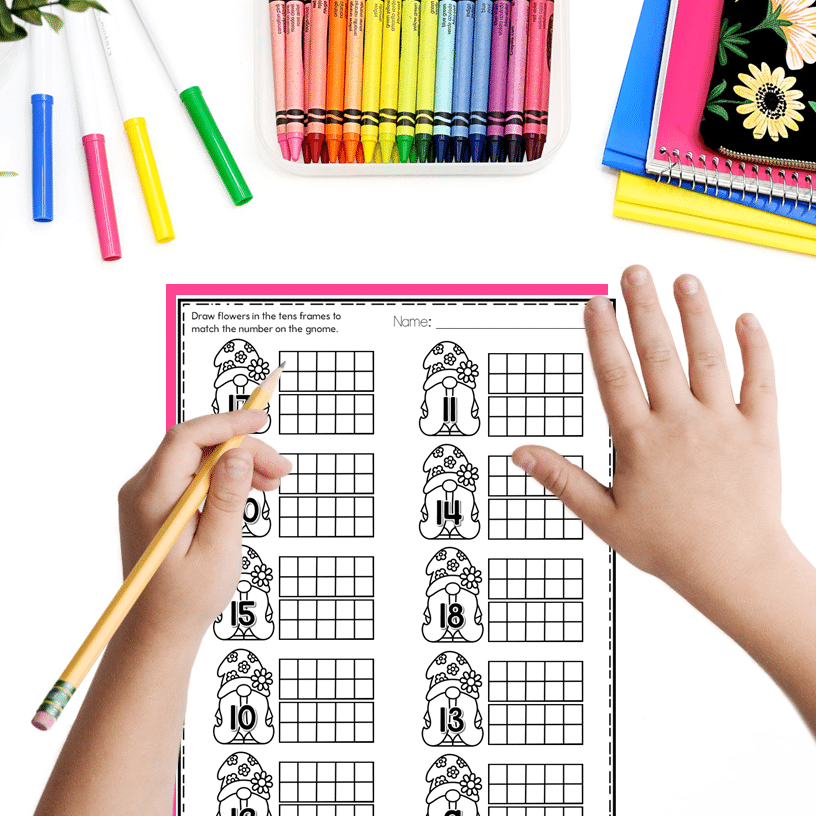 Dollar Deal Spring Math Worksheets For Kindergarten W Addition 