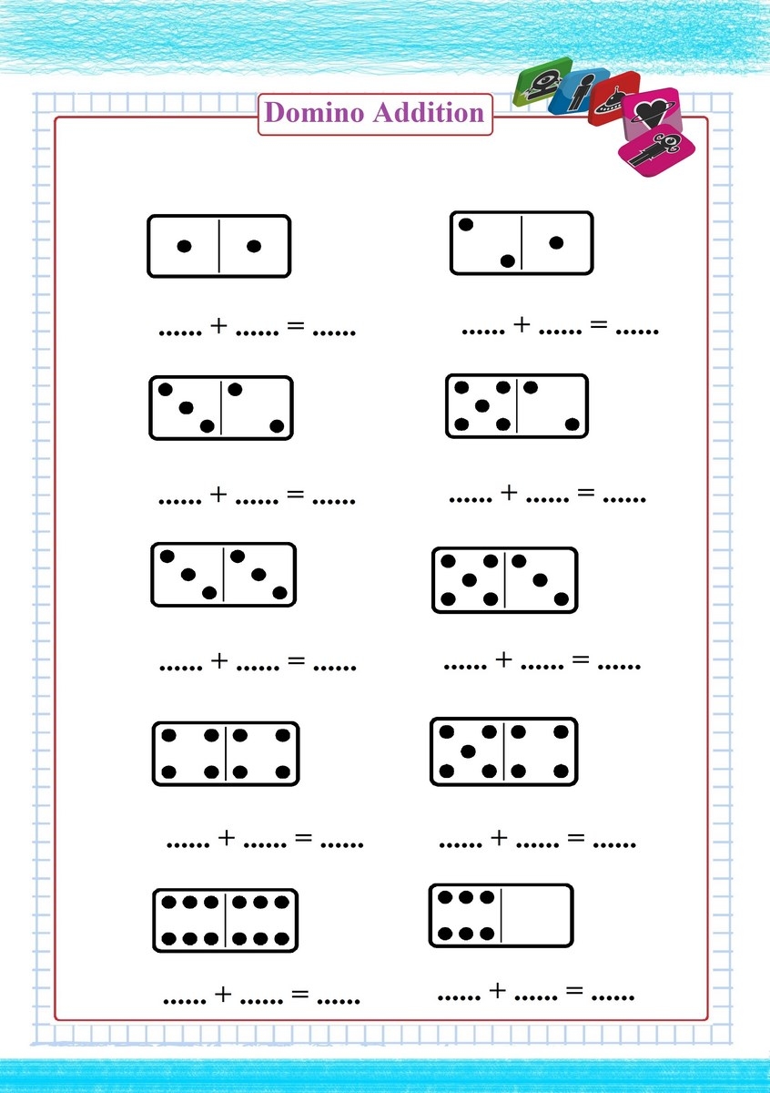 Domino Addition Worksheets Library Domino Addition Worksheets Library