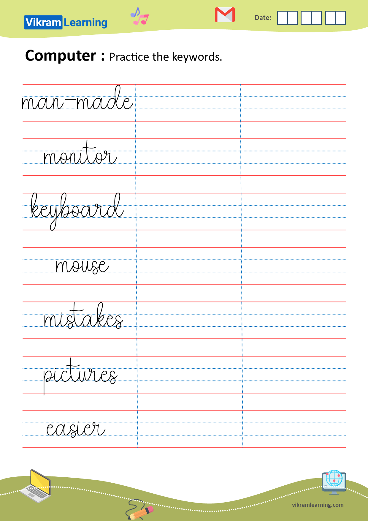 Download Computer Grade 1 Worksheets For Free Vikramlearning Download Computer Grade 1 Worksheets For Free Vikramlearning