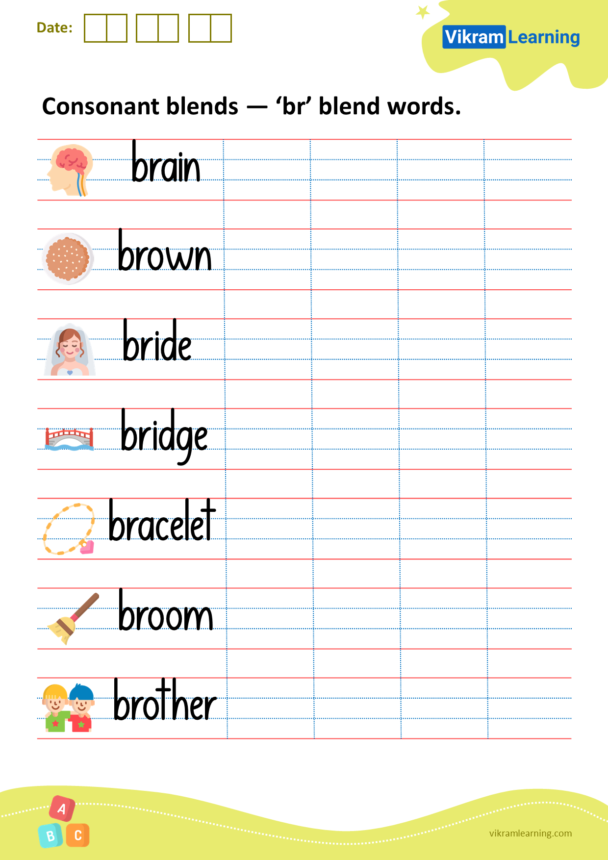 Kindergarten Blending Words Worksheets