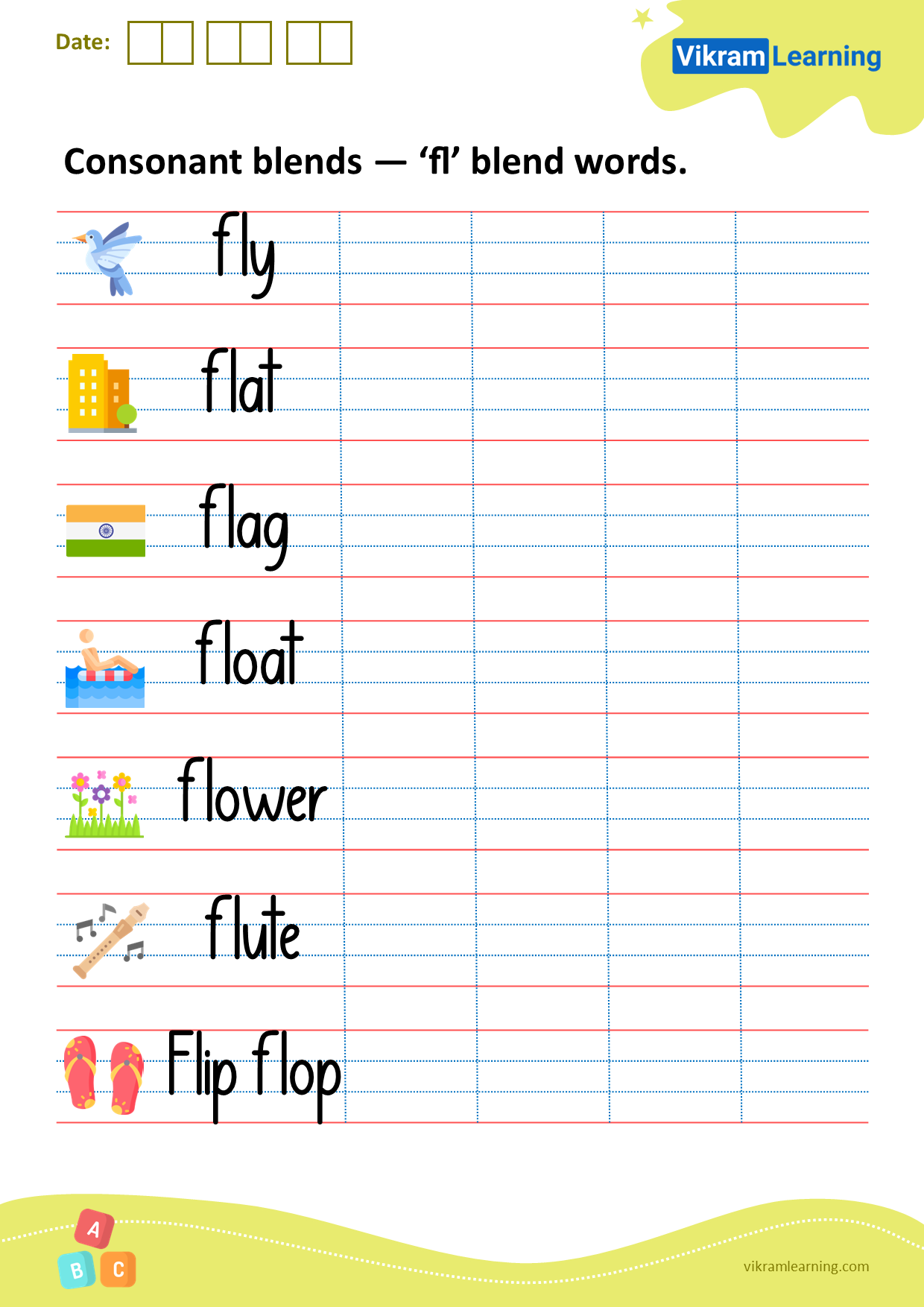 Blend Words Worksheets For Kindergarten